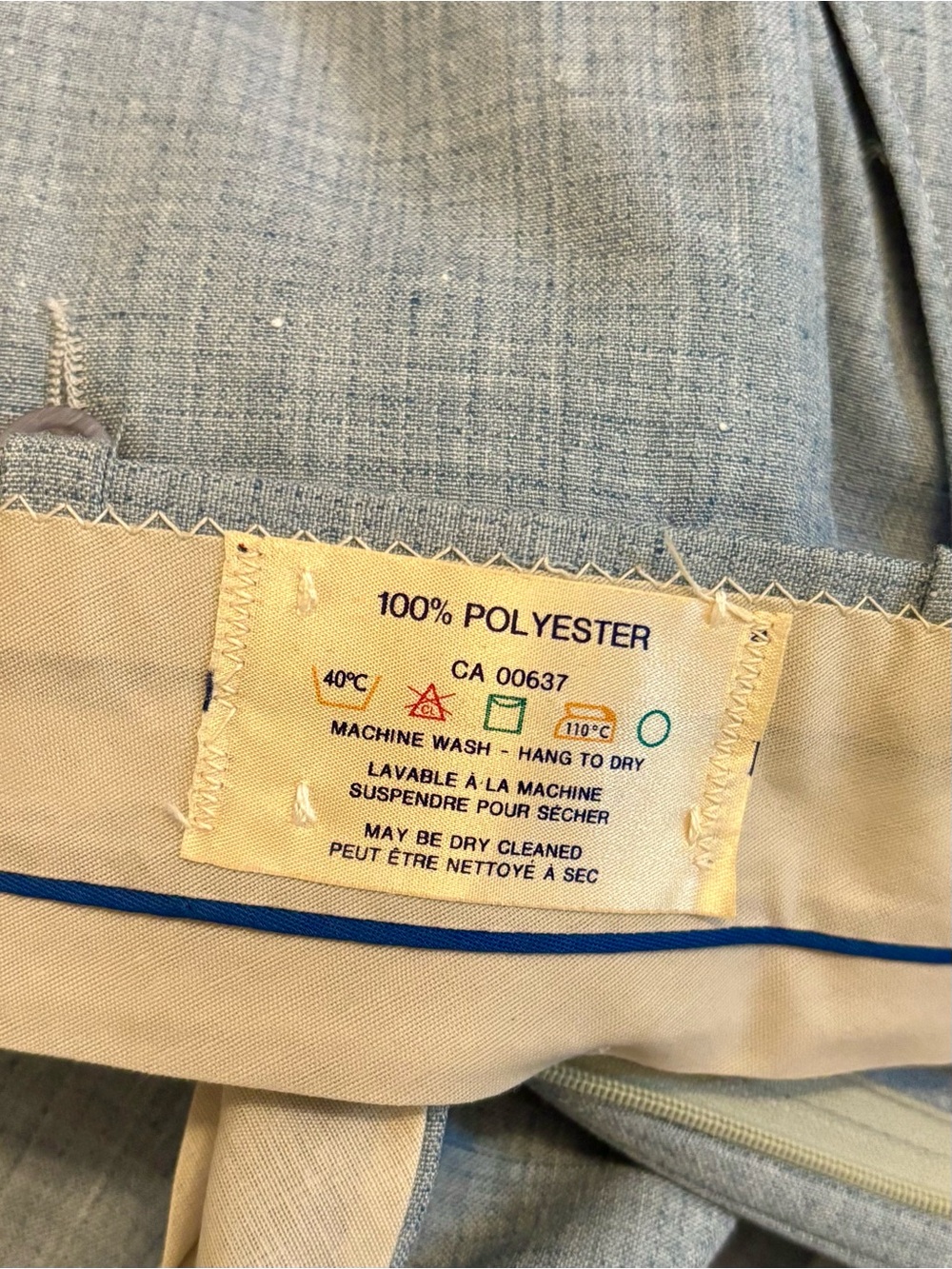Vintage Light Blue Wide-Leg Trousers - Picture 9 of 10